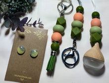 Load image into Gallery viewer, Lanyard, Keychain, Car Diffuser and Earring Sets